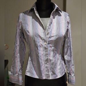 Banana Republic XS Striped Women's Button-Up Shirt Petite